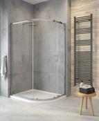 CITY PLUS Single Door Offset Quadrant Shower Door Chrome image