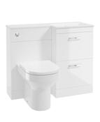 CORTA 100cm RH Combination Two Drawer Unit &amp; Handles image