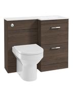 CORTA 100cm RH Combination Two Drawer Unit &amp; Handles image