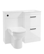 CORTA 100cm RH Combination Two Drawer Unit &amp; Handles image