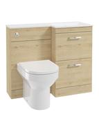 CORTA 100cm RH Combination Two Drawer Unit &amp; Handles image