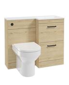 CORTA 100cm RH Combination Two Drawer Unit &amp; Handles image