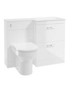 CORTA 110cm RH Combination Two Drawer Unit &amp; Handles image