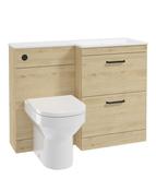 CORTA 110cm RH Combination Two Drawer Unit &amp; Handles image