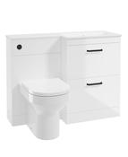 CORTA 110cm RH Combination Two Drawer Unit &amp; Handles image
