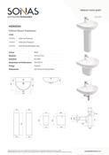 HORIZON 1 Tap Hole Round Basin &amp; Full Pedestal image