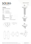 HORIZON 1 Tap Hole Round Basin &amp; Full Pedestal image