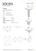 HORIZON 1 Tap Hole Round Basin &amp; Full Pedestal image