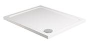 KRISTAL Low Profile Rectangle 700 mm No Upstand No Anti Slip Shower Tray White &amp; Waste image