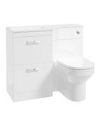 CORTA 100cm LH Combination Two Drawer Unit &amp; Handles image