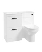 CORTA 100cm LH Combination Two Drawer Unit &amp; Handles image