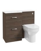 CORTA 100cm LH Combination Two Drawer Unit &amp; Handles image