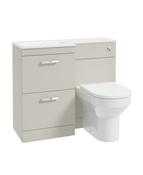 CORTA 100cm LH Combination Two Drawer Unit &amp; Handles image