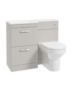 CORTA 100cm LH Combination Two Drawer Unit &amp; Handles image