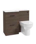 CORTA 100cm LH Combination Two Drawer Unit &amp; Handles image