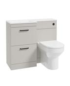 CORTA 100cm LH Combination Two Drawer Unit &amp; Handles image