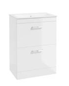 CORTA Floorstanding 60cm Two Drawer Unit &amp; Handles image