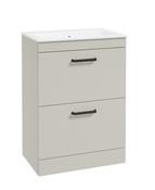 CORTA Floorstanding 60cm Two Drawer Unit &amp; Handles image