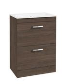 CORTA Floorstanding 60cm Two Drawer Unit &amp; Handles image