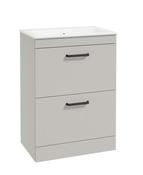 CORTA Floorstanding 60cm Two Drawer Unit &amp; Handles image