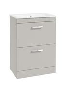 CORTA Floorstanding 60cm Two Drawer Unit &amp; Handles image
