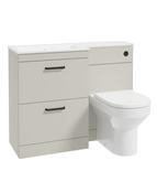 CORTA 110cm LH Combination Two Drawer Unit &amp; Handles image