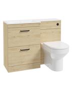 CORTA 110cm LH Combination Two Drawer Unit &amp; Handles image