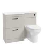 CORTA 110cm LH Combination Two Drawer Unit &amp; Handles image