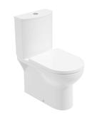EDEN Rimless Close Coupled Semi Shrouded WC Set - PP Seat &amp; Fittings with Exposed Inlet image