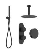 ALITA Knurled Bath Set 3 &amp; Ceiling Mounted Fixed Head image