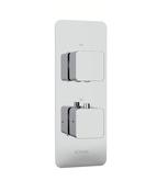 ALITA Soft Square Dual Control Dual Outlet Shower Valve Chrome image