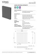 AMURA 600x600mm Designer Radiator Horizontal Double Panel image