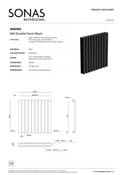 AMURA 600x600mm Designer Radiator Horizontal Double Panel image