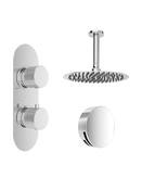 ALITA Knurled Bath Set 4 &amp; Ceiling Mounted Fixed Head image