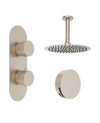 ALITA Knurled Bath Set 4 &amp; Ceiling Mounted Fixed Head image