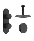 ALITA Knurled Bath Set 4 &amp; Ceiling Mounted Fixed Head image