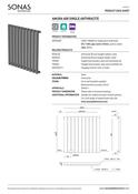 AMURA 600x600mm Designer Radiator Horizontal Single Panel image