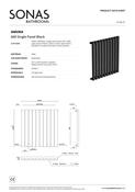 AMURA 600x600mm Designer Radiator Horizontal Single Panel image