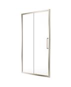 ASPECT Sliding 1000mm Shower Door Brushed Nickel image