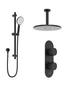ALITA Knurled Shower Set 1 &amp; Ceiling Mounted Fixed Head image