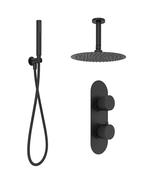 ALITA Knurled Shower Set 2 &amp; Ceiling Mounted Fixed Head image