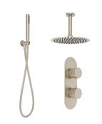ALITA Knurled Shower Set 2 &amp; Ceiling Mounted Fixed Head image