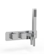 ALITA Soft Square Dual Outlet Horizontal Valve Chrome image
