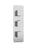 ALITA Soft Square Triple Control Triple Outlet Shower Valve Chrome image