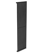 AMURA Designer Radiator Vertical Single Panel Black image