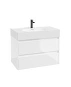 APEX Wall Hung 80cm Two Drawer Unit &amp; Basin image