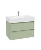 APEX Wall Hung 80cm Two Drawer Unit &amp; Basin image