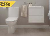 SONAS Source Wall Hung Two Drawer 50cm Vanity Unit  &amp; Core Basin Mixer &amp; Eden Open Back WC Bundle image