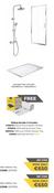 SONAS Strata Round Thermostatic Shower &amp; Strata 1200 Sliding Shower Door &amp; Kristal 1200 Low Profile Shower Tray &amp; Sonas Safe Seal 2m Roll (FREE) Bund image