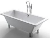 Earl 1700X750mm Freestanding Bath White & Chrome Legs (ONLY 3 IN STOCK)